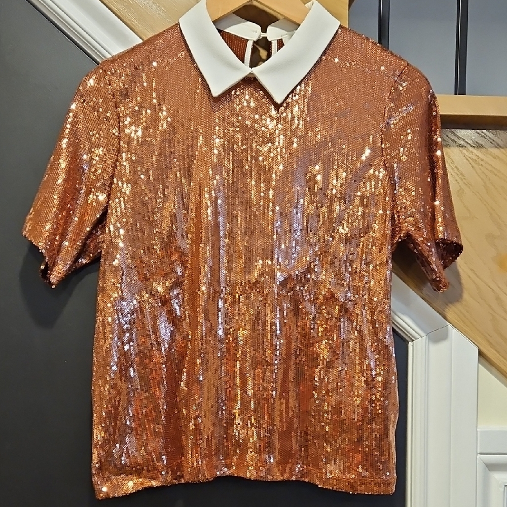 Copper Sequin Top